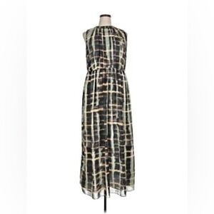 h&m fringe trimmed knitted dress Women's Burgundy/striped Fringe-Trimmed Knit Dress